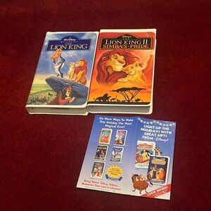 Disney’s The Lion King VHS Duo + original promotional insert